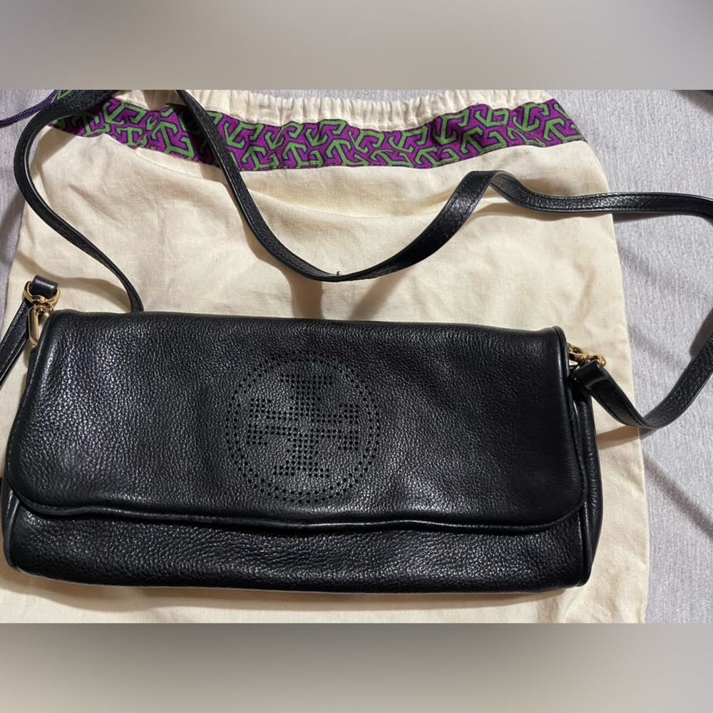 Used Tory Burch used Leather Crossbody Black